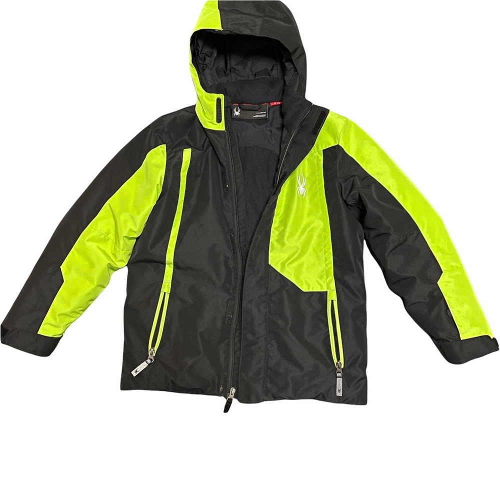 Spyder Ski Jacket | Boys site M (10-12) | Color: Green/Black